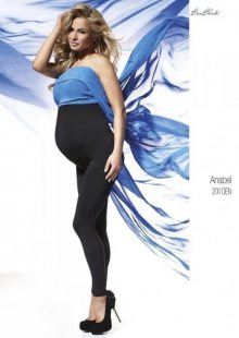 Bas Bleu Anabel těhotenské  200 den Leginy 3-M black/černá