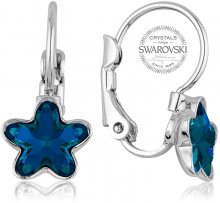 Levien Dívčí náušnice s modrým krystalem STARBLOOM LE0087