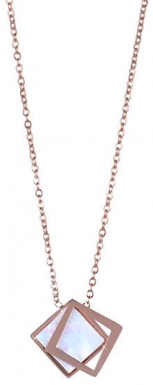 Troli náhrdelník s perleťovým dvojitým přívěskem TO2181