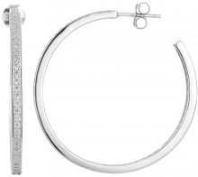 Beneto Kruhové stříbrné náušnice AGUP1177