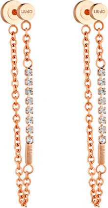 Liu.Jo Růžově pozlacené ocelové náušnice LJ1323