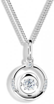 Modesi Stříbrný náhrdelník M41093 (řetízek, přívěsek)