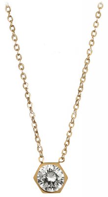 Troli Pozlacený ocelový náhrdelník s hexagonem TO2202
