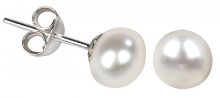 JwL Luxury Pearls Náušnice z pravých bílých perel JL0026
