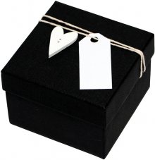 Giftisimo Luxusní dárková krabička s dřevěným srdíčkem GF0008