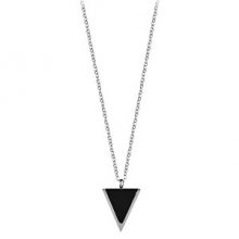 Troli Ocelový náhrdelník s trojúhelníkovým přívěskem TO2352