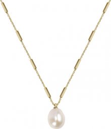 Morellato Pozlacený ocelový náhrdelník s pravou perlou Oriente SARI03