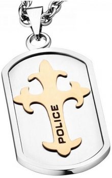 Police Pánský náhrdelník s křížkem Gatekeeper PJ25570PSRG/02
