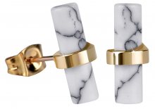 Troli Zlacené ocelové náušnice ve skandinávském stylu TO2315