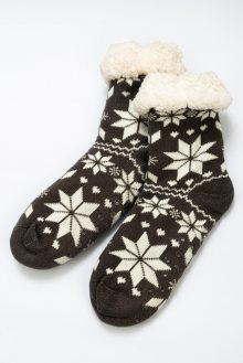 Blancheporte Ponožky zimní, sněhové vločky šedá 35-42
