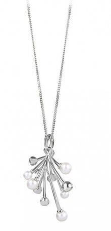 Silver Cat Stříbrný náhrdelník s perlami SC348 ( řetízek, přívěsek )