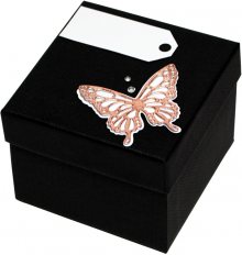 Giftisimo Luxusní dárková krabička s bronzovým motýlkem GF0004