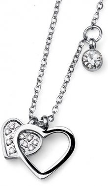 Oliver Weber Ocelový náhrdelník se srdíčky Amo 11772