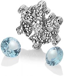 Hot Diamonds Element sněhová vločka s modrými topazy Anais AC108