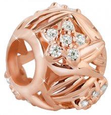 Infinity Love Stříbrný korálek s květinami HSZ-198-ROSE