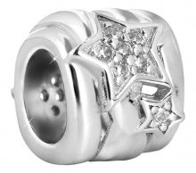 Infinity Love Stříbrný korálek s hvězdičkami HSZ-1218-S