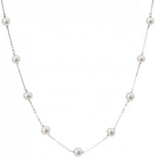 Evolution Group Stříbrný náhrdelník s pravými perlami Pavona 22013.1