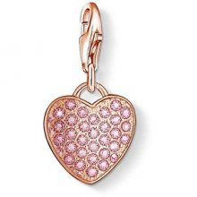Thomas Sabo Stříbrný přívěsek Růžové srdíčko 1066-416-9