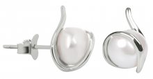 JwL Luxury Pearls Módní náušnice ze stříbra s pravou perlou JL0401