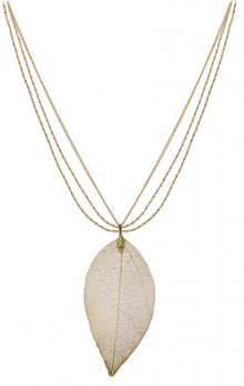 Troli Růžově a žlutě pozlacený náhrdelník s vavřínovým listem Laurel TO1797