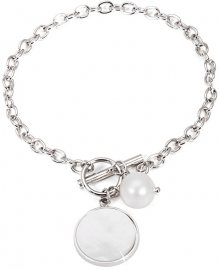JwL Luxury Pearls Ocelový náramek s pravou perlou JL0480CH