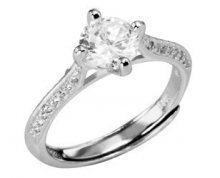 Selilya Silver Stříbrný prsten s krystaly SRJ62