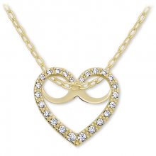 Brilio Romantický náhrdelník Srdce s krystaly 279 001 00089 - 2,60 g (řetízek, přívěsek)