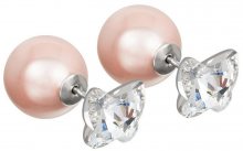 Preciosa Dvojité náušnice s perlou a krystalem Gentle Passion 5213 69