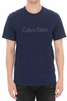 Calvin Klein tmavě modré pánské tričko S/S Crew Neck - S
