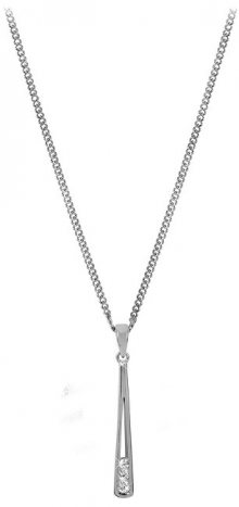 Silver Cat Jemný náhrdelník se zirkony SC267 (řetízek, přívěsek)