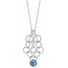 Morellato Ocelový náhrdelník s modrým krystalem Essenza SAGX01