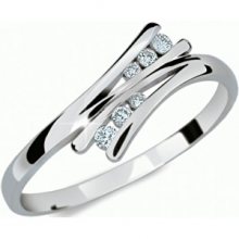 Danfil Krásný prsten s diamanty DF1950b 50 mm