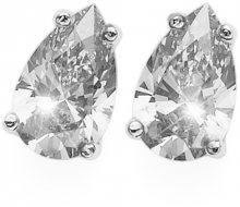 Oliver Weber Stříbrné náušnice s krystalem Pear 62089 WHI