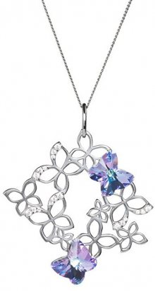 Preciosa Romantický náhrdelník Butterfly Harmony 6057 43 (řetízek, přívěsek)