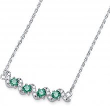 Oliver Weber Stříbrný náhrdelník s krystaly Paso 61146 GRE