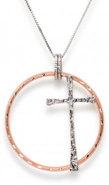 Amen Originální stříbrný náhrdelník Crosses CLTORB