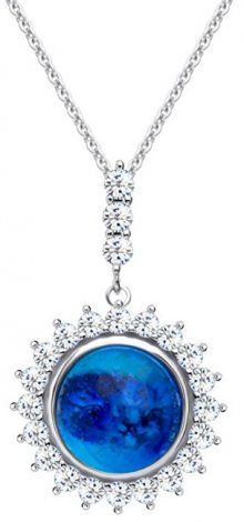 Preciosa Stříbrný náhrdelník Camellia 6106 68 (řetízek, přívěsek)