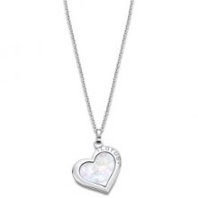 Lotus Style Ocelový náhrdelník s perleťovým srdcem LS2024-1/1
