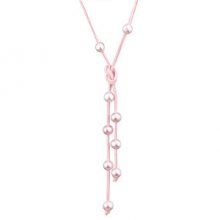 JwL Luxury Pearls Dlouhý kožený náhrdelník 3v1 s pravými perlami JL0496