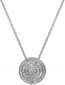 Hot Diamonds Stříbrný náhrdelník s pravým diamantem Flora DP719 (řetízek, přívěsek)
