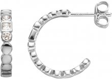 Esprit Stříbrné kruhové náušnice s krystaly Flow ESER00521100