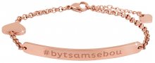 Troli Růžově pozlacený ocelový náramek #bytsamsebou (kratší)