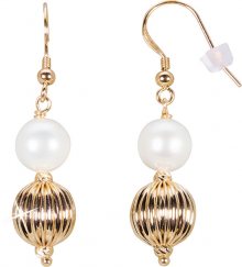 JwL Luxury Pearls Zlacené náušnice s pravou perlou JL0441