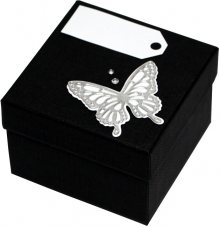 Giftisimo Luxusní dárková krabička se stříbrným motýlkem GF0005