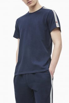 Calvin Klein tmavě modré pánské tričko S/S Crew Neck - L