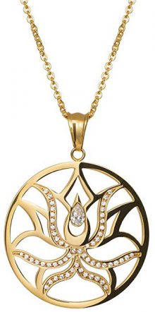 Preciosa Pozlacený náhrdelník Lotus Flower 7284Y00
