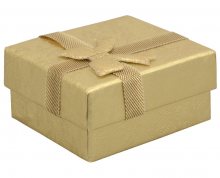 JK Box Dárková krabička na náušnice ve zlaté barvě RZ-1/AU