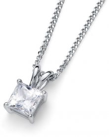 Oliver Weber Stříbrný náhrdelník s krystalem Catch 61142 WHI (řetízek, přívěsek)
