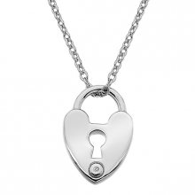 Hot Diamonds Stříbrný náhrdelník Love Lock DP624 (řetízek, přívěsek)