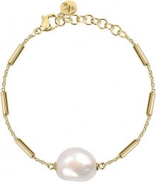 Morellato Pozlacený ocelový náramek s pravou perlou Oriente SARI07